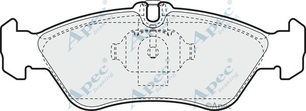 APEC BRAKING Piduriklotsi komplekt,ketaspidur PAD929